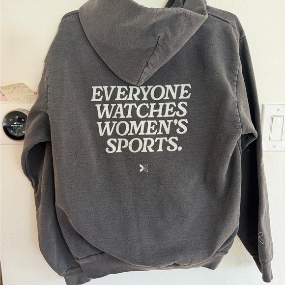 Together Tops - Together Gray Graphic Hoodie with White Slogan